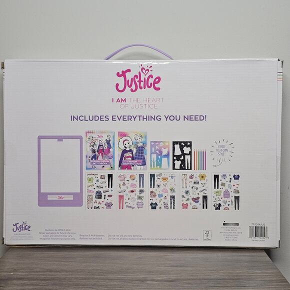 Justice Kids' Fashion Design & Sketch Light Table Deluxe Kit With Stickers NWT - Picture 2 of 5